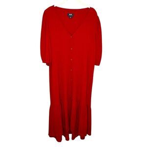 WORN ONCE Anthropologie Red Maxi Dress